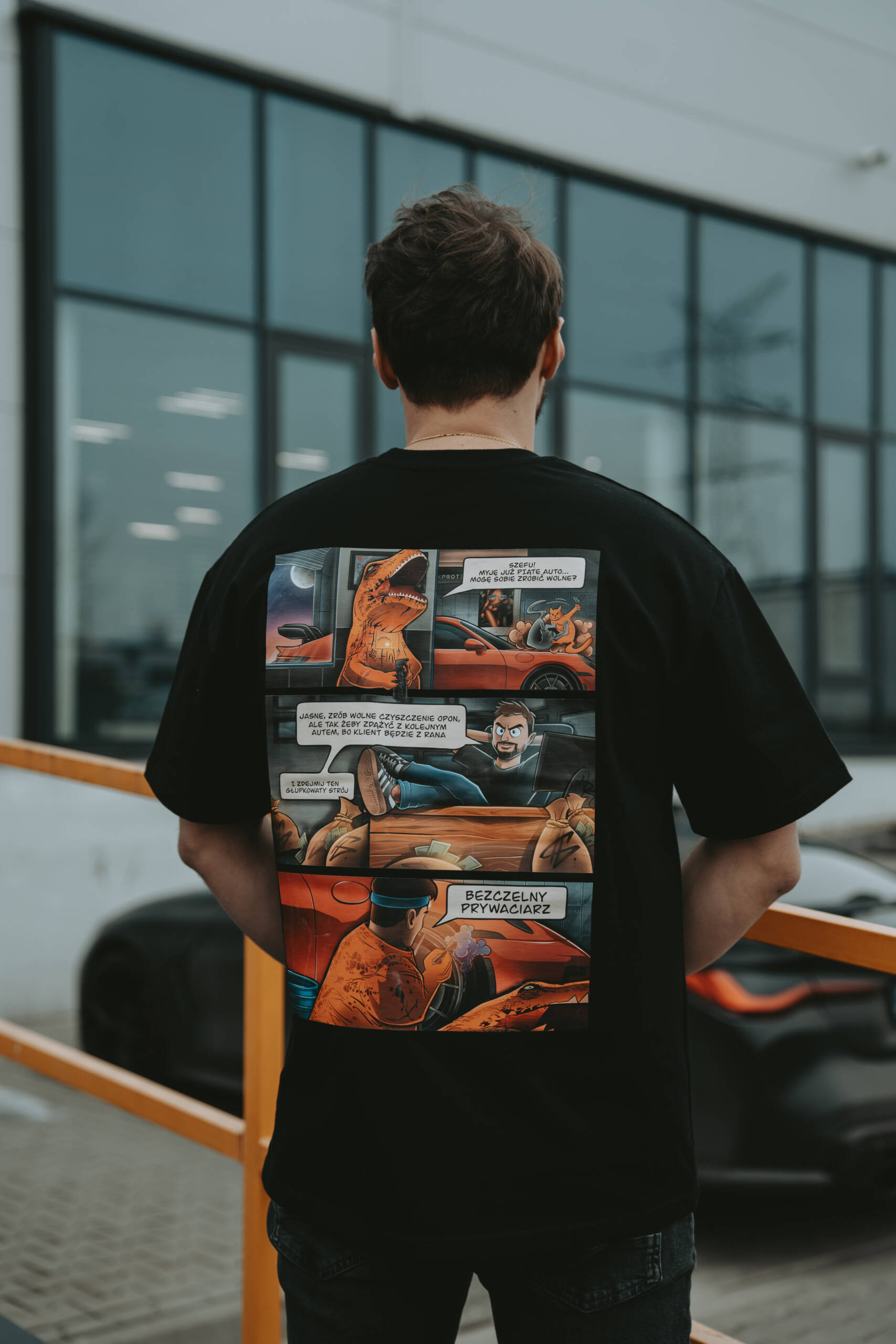 Koszulka PATRYK CAR DETAILING z wzorem BEZCZELNY TYP - obrazek 2